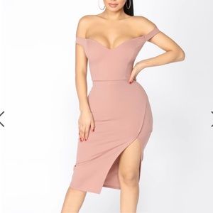 Fashion nova Off Shoulder Dress - Mauve